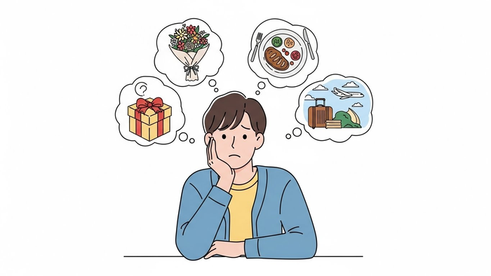 졸업식 선물을 고민하는 모습